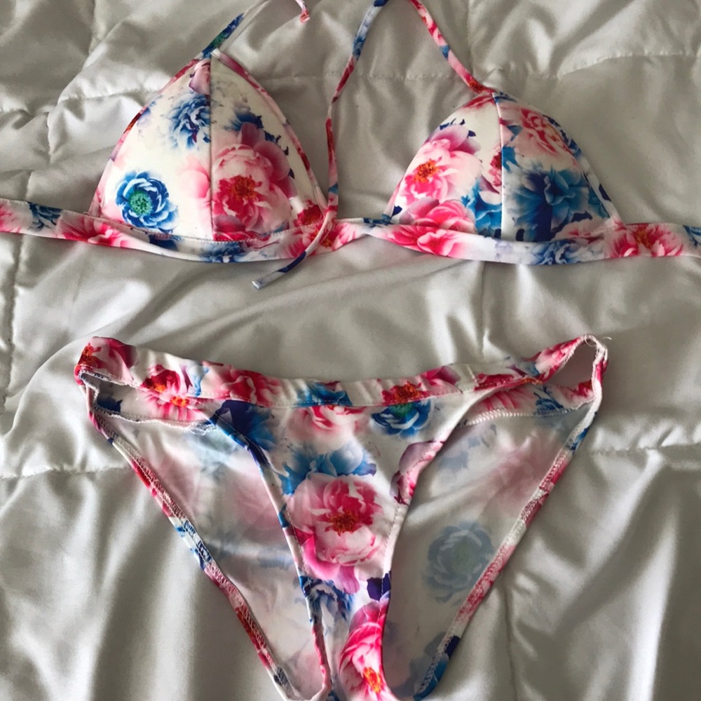 Floral bathing suit